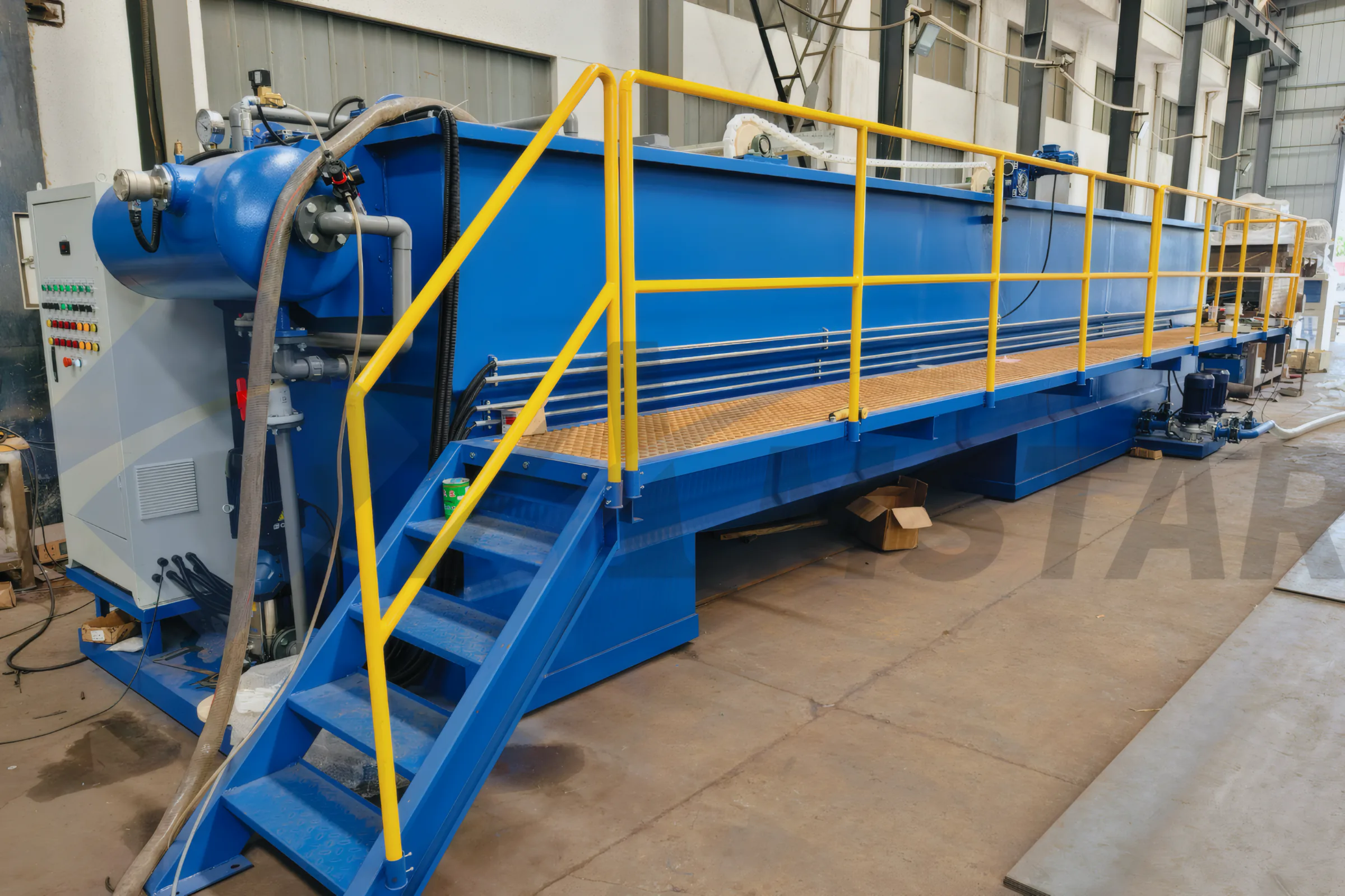 Water Treatment System – complete treatment tank with access stairs